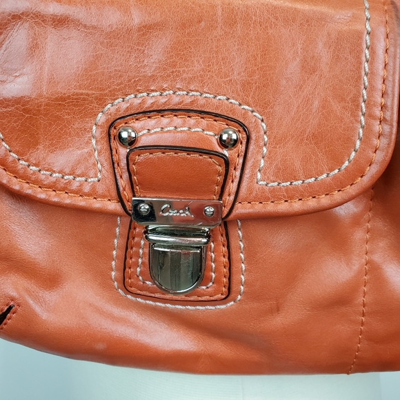 Tangerine Coach Hand Bag - Picture 4 of 8